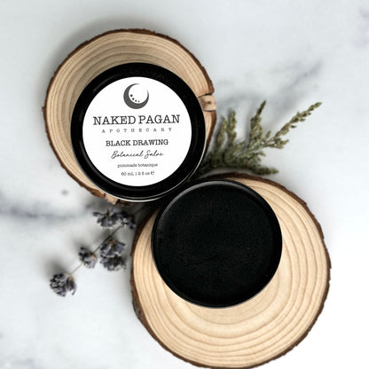 Black Drawing Botanical Salve